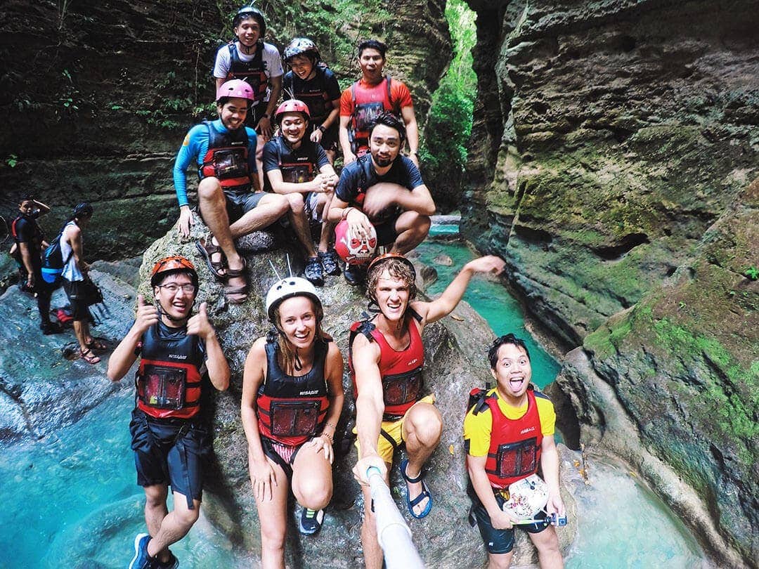 philippines canyoning cebu kawasanfalls friends