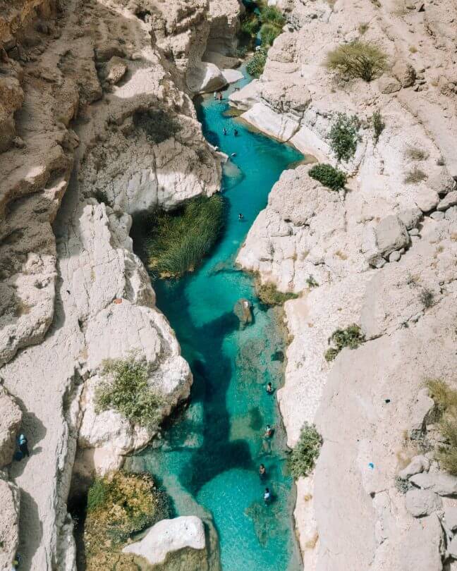 things to do oman oman route guide wadi shab drone