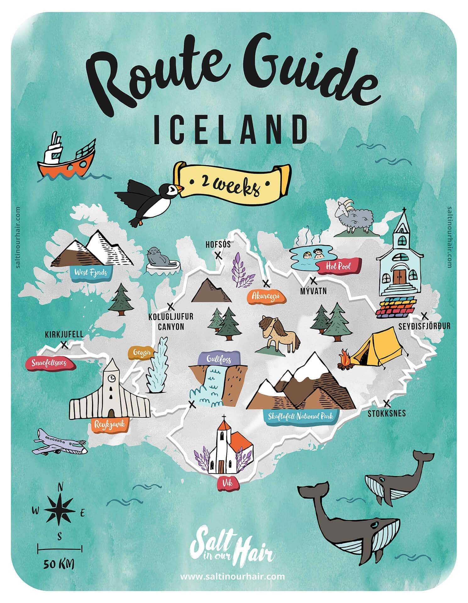 iceland travel guide map