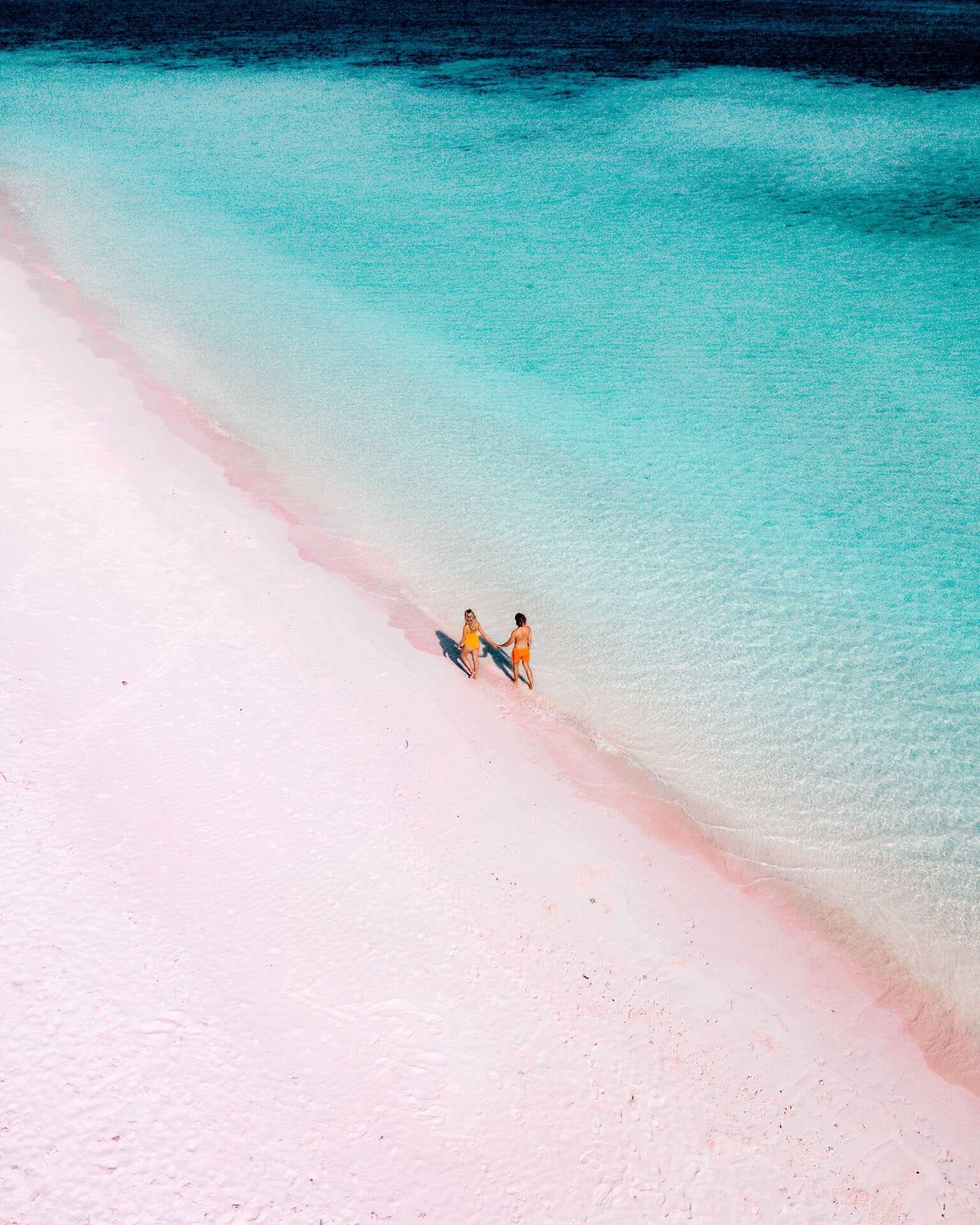komodo eilanden flores roze strand