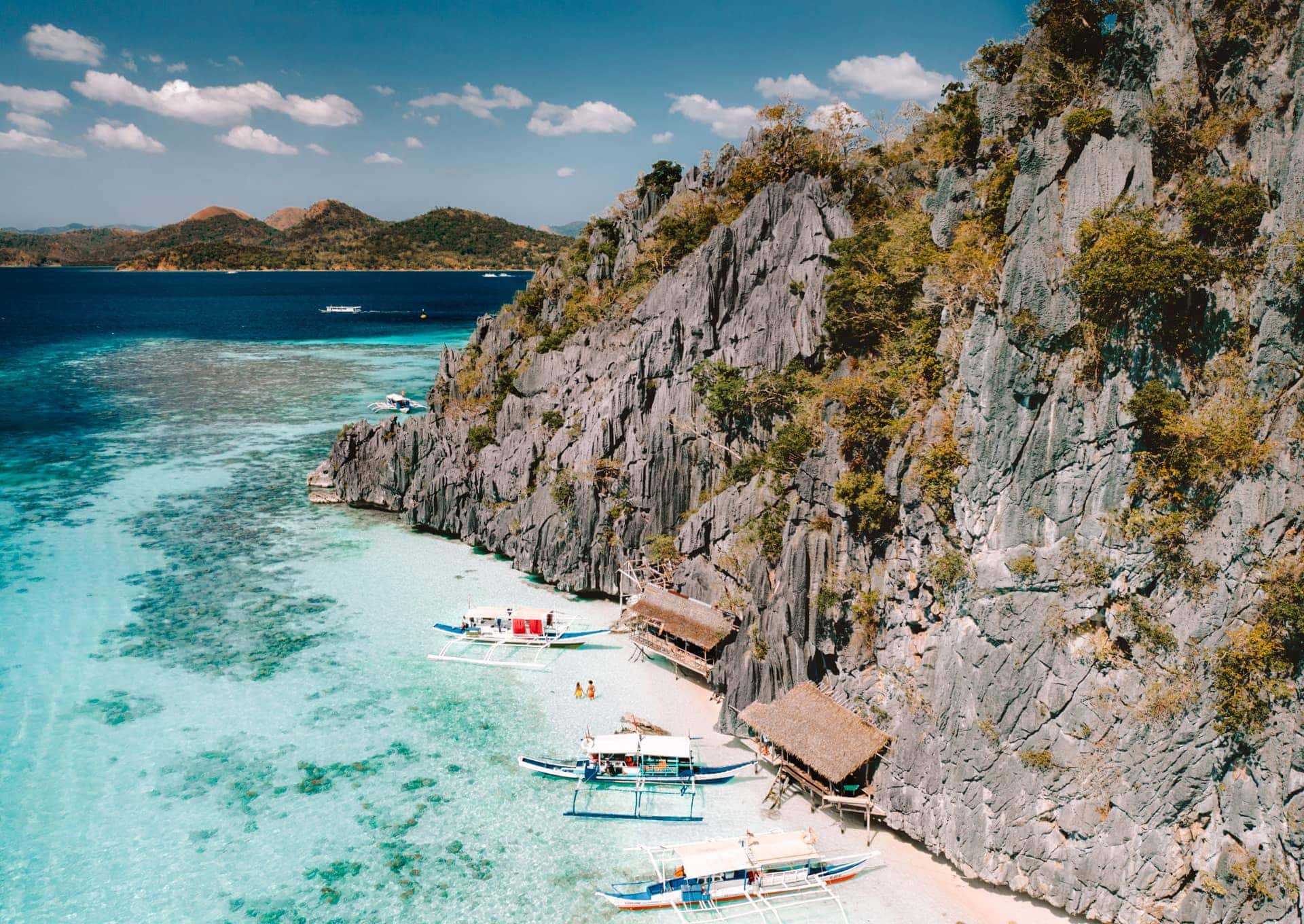 things to do coron philippines banol beach drone