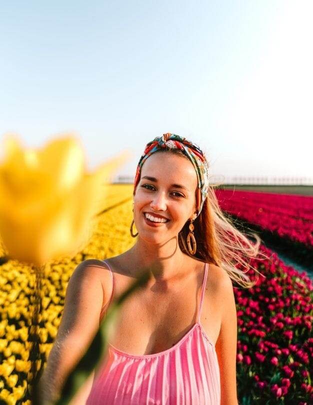 tulips netherlands happy