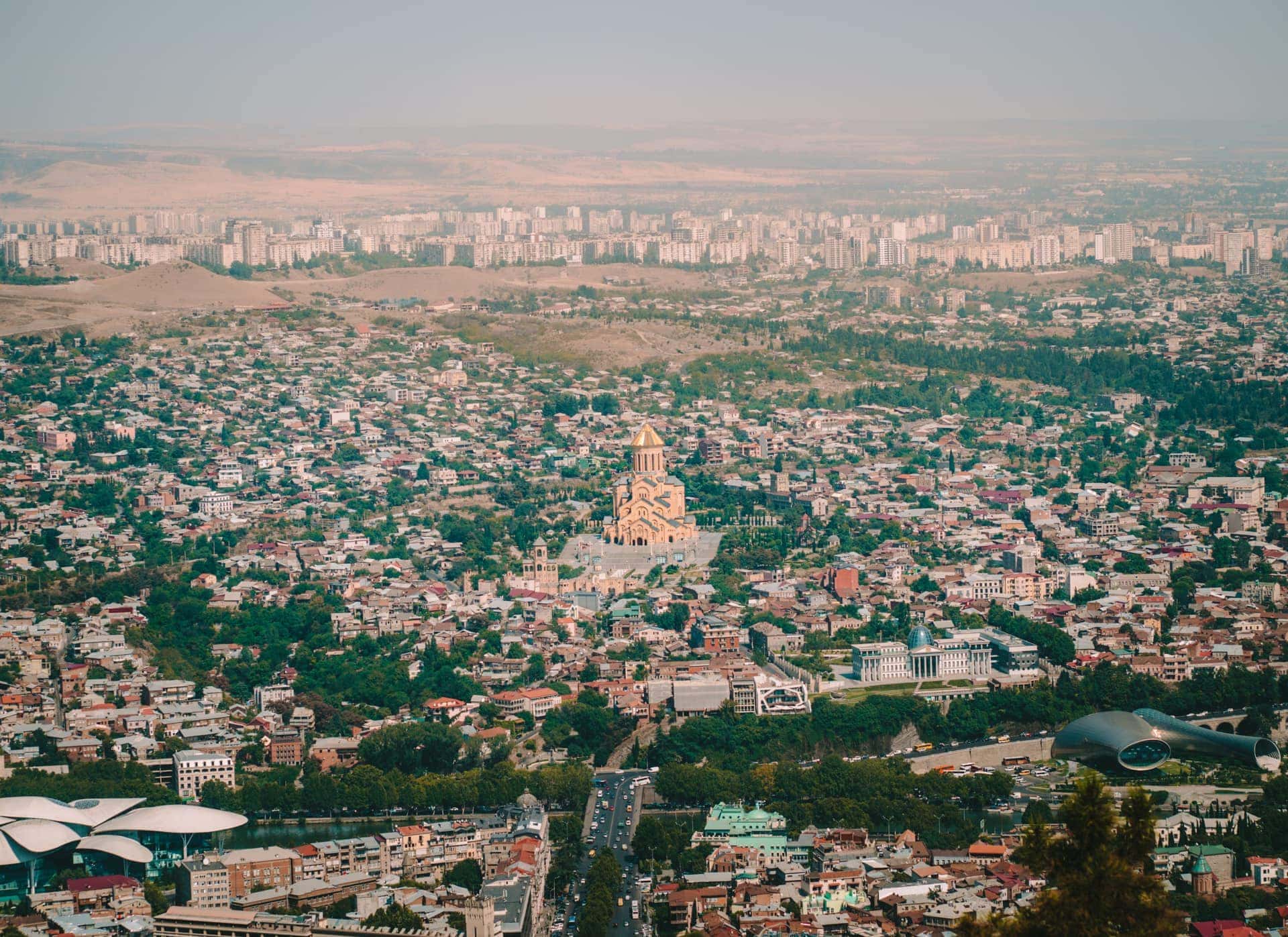 uitzicht Mtatsminda park Tbilisi 
