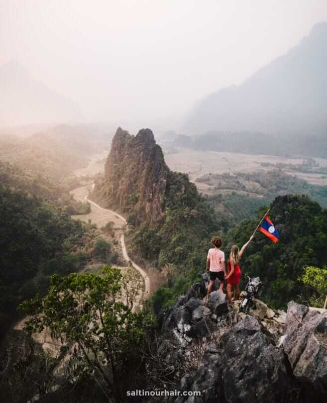 best things to do vang vieng Nam Xay viewpoint