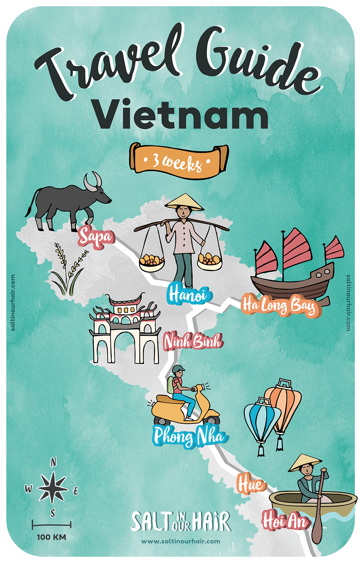 vietnam reisgids kaart