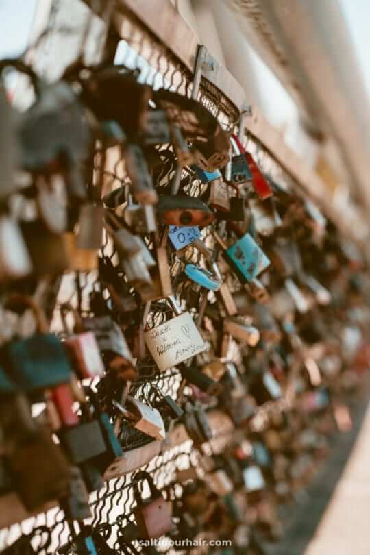 Bernatek Footbridge love locks