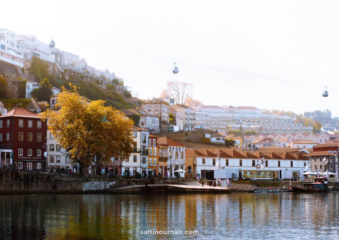 Colorful houses along Porto's Ribeira riverfront