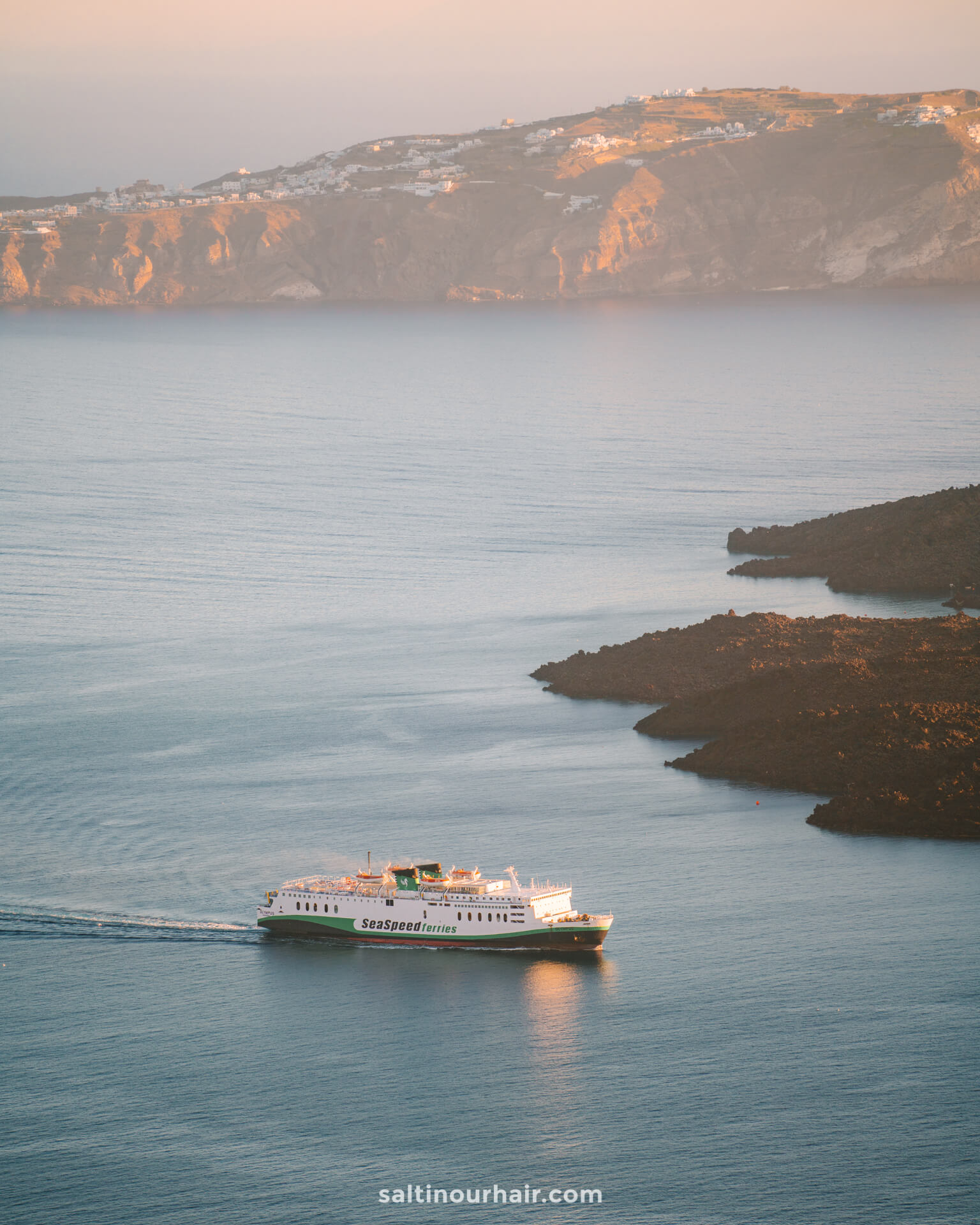 Greek island hopping ferry