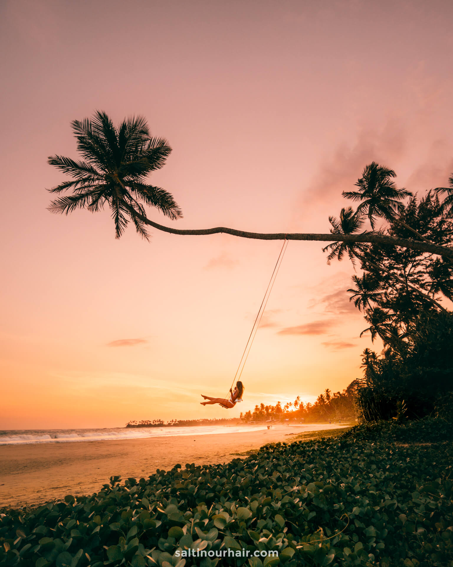 best places sri lanka sunset palm swing