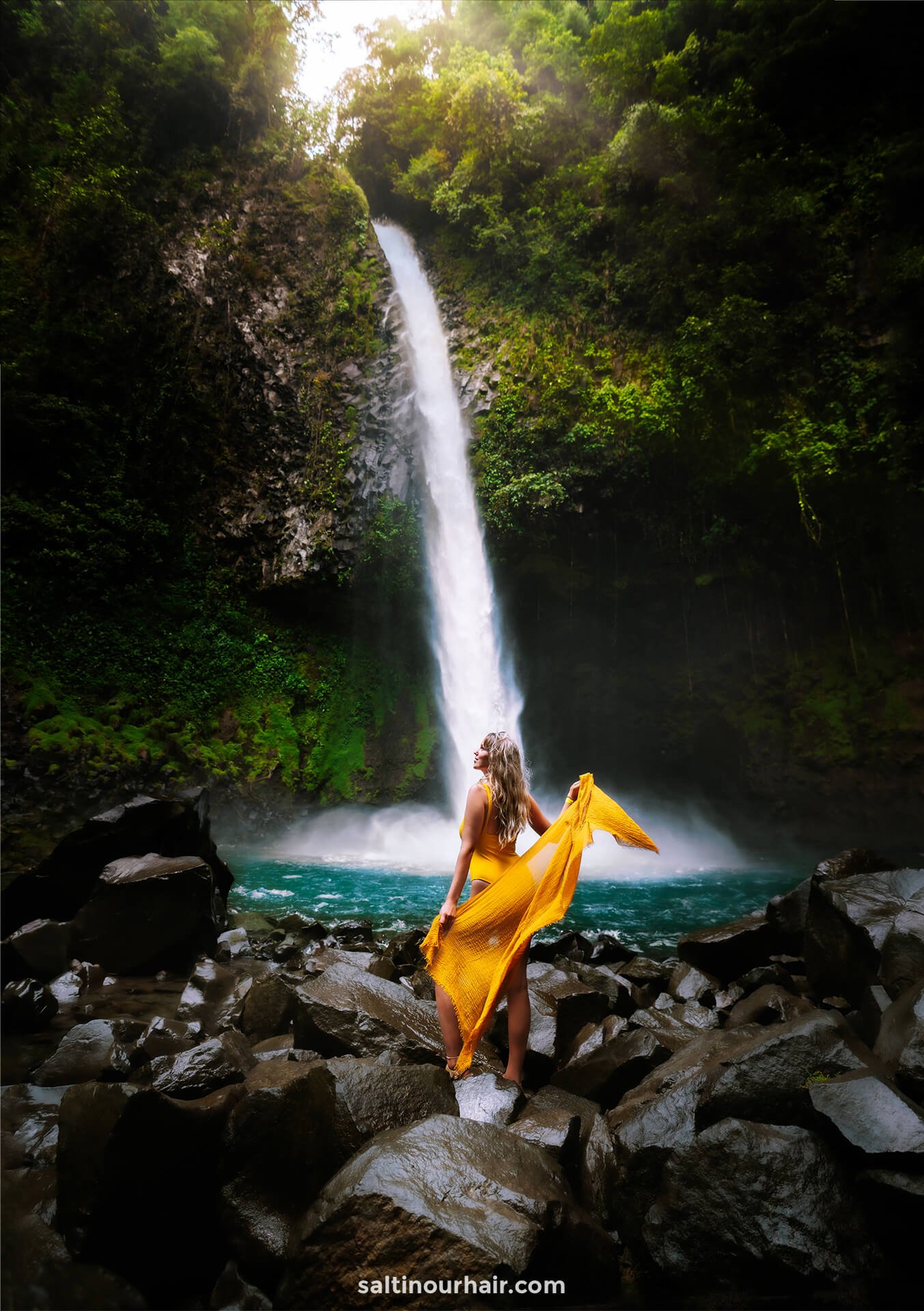 Costa Rica 3 week itinerary la fortuna waterfall