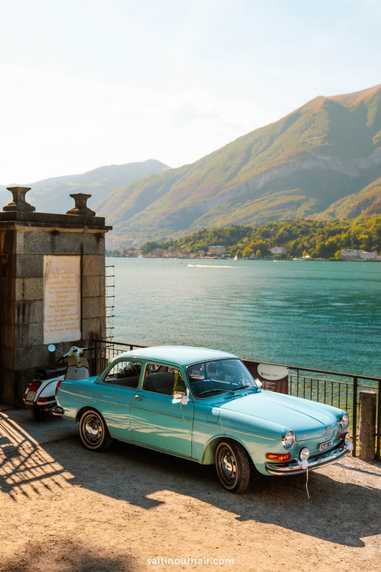 vintage car lake como italy