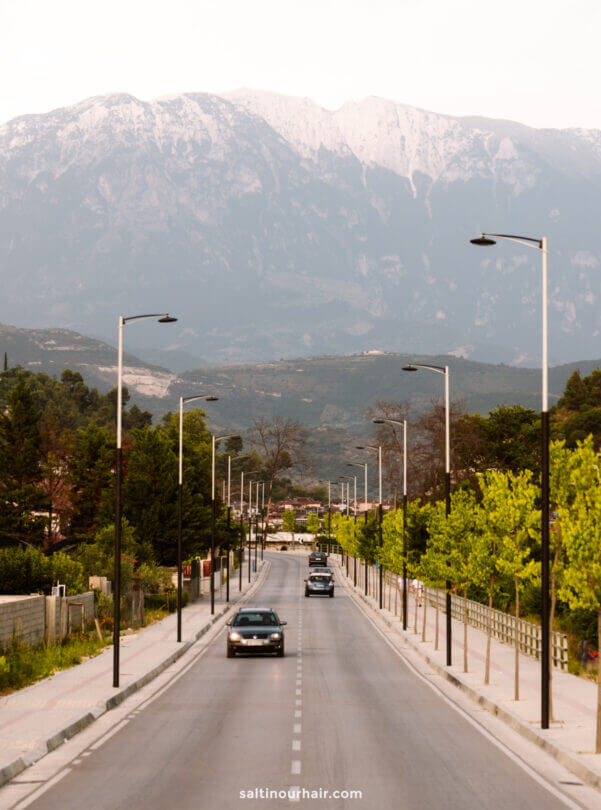 road with cars in albania