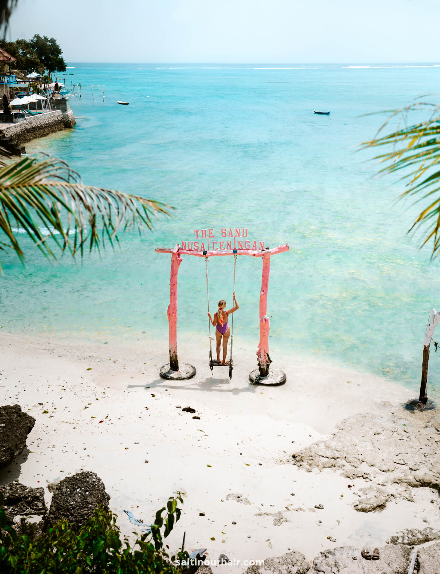 beautiful beaches bali nusa lembongan pink swing