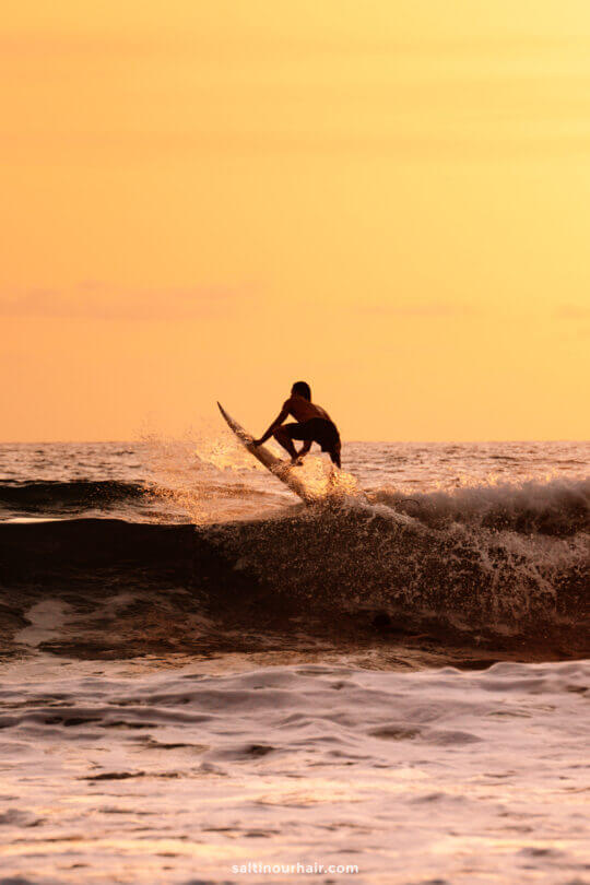 Bali honeymoon sunset surf