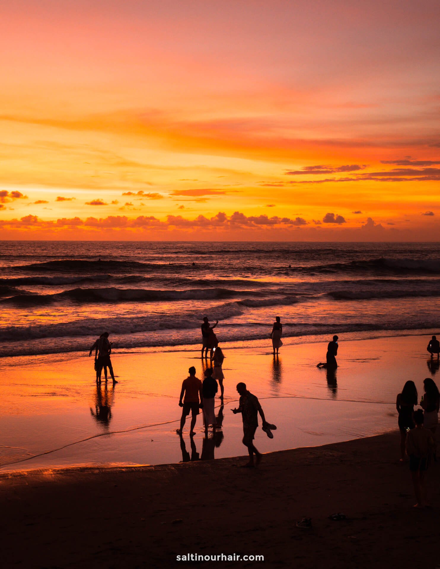 sunset beach canggu bali