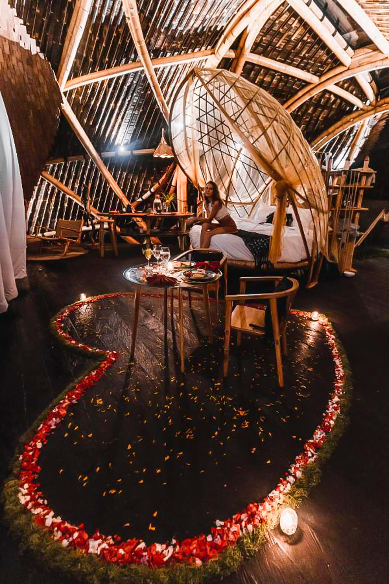bamboo house bali romantic bedroom