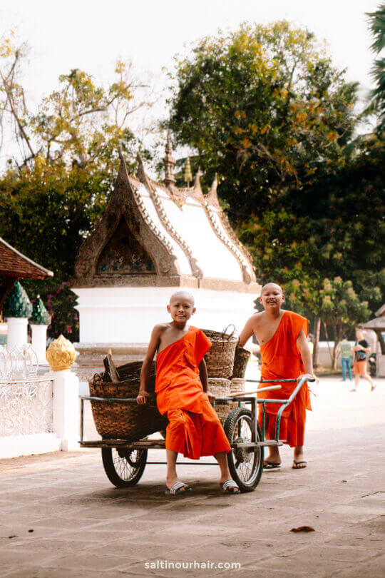 Buddhist monks in laos
