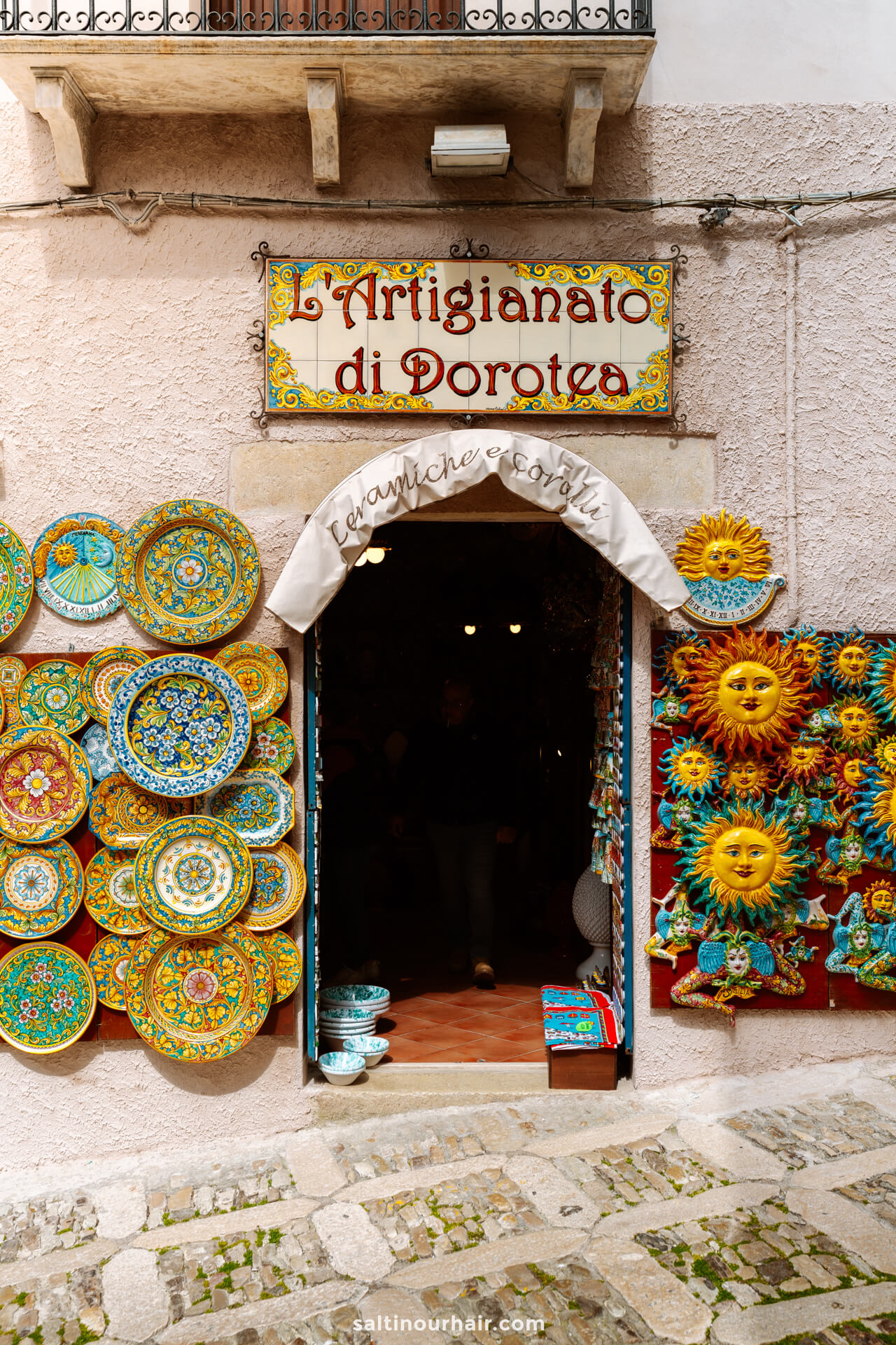 souvenirs shop erice Italy Sicily