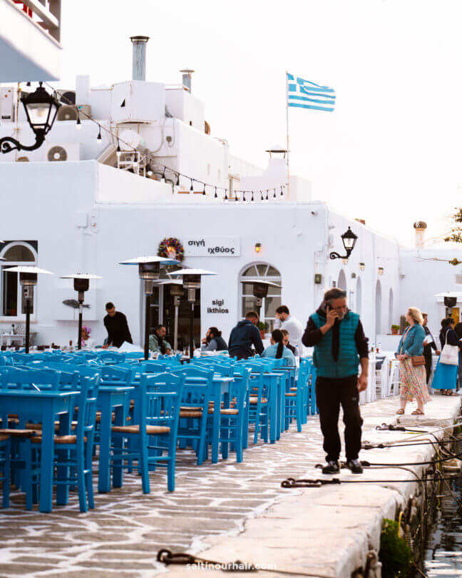 things to do Naoussa restaurants paros greece