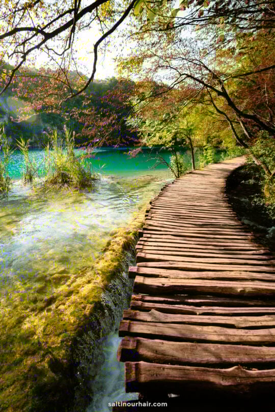 Plitvice national park croatia wooden pathway
