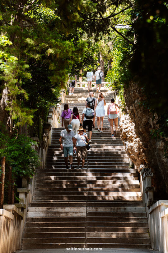 stairs up to marjan hill split croatia