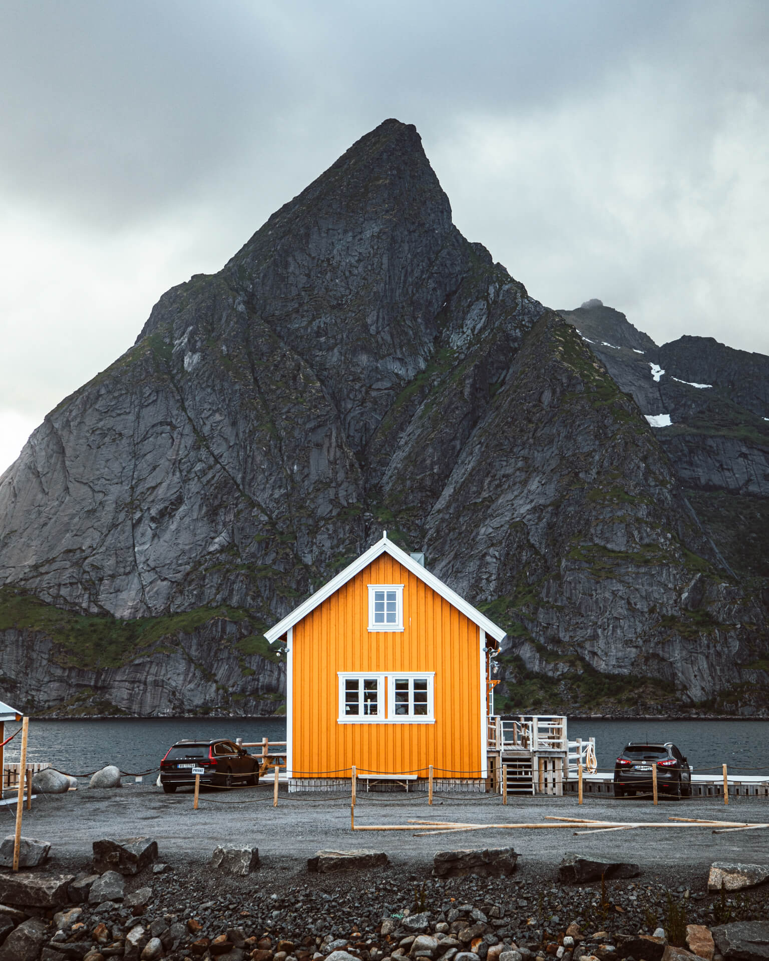 Traditional house Lofoten Norway honeymoon destinations Europe