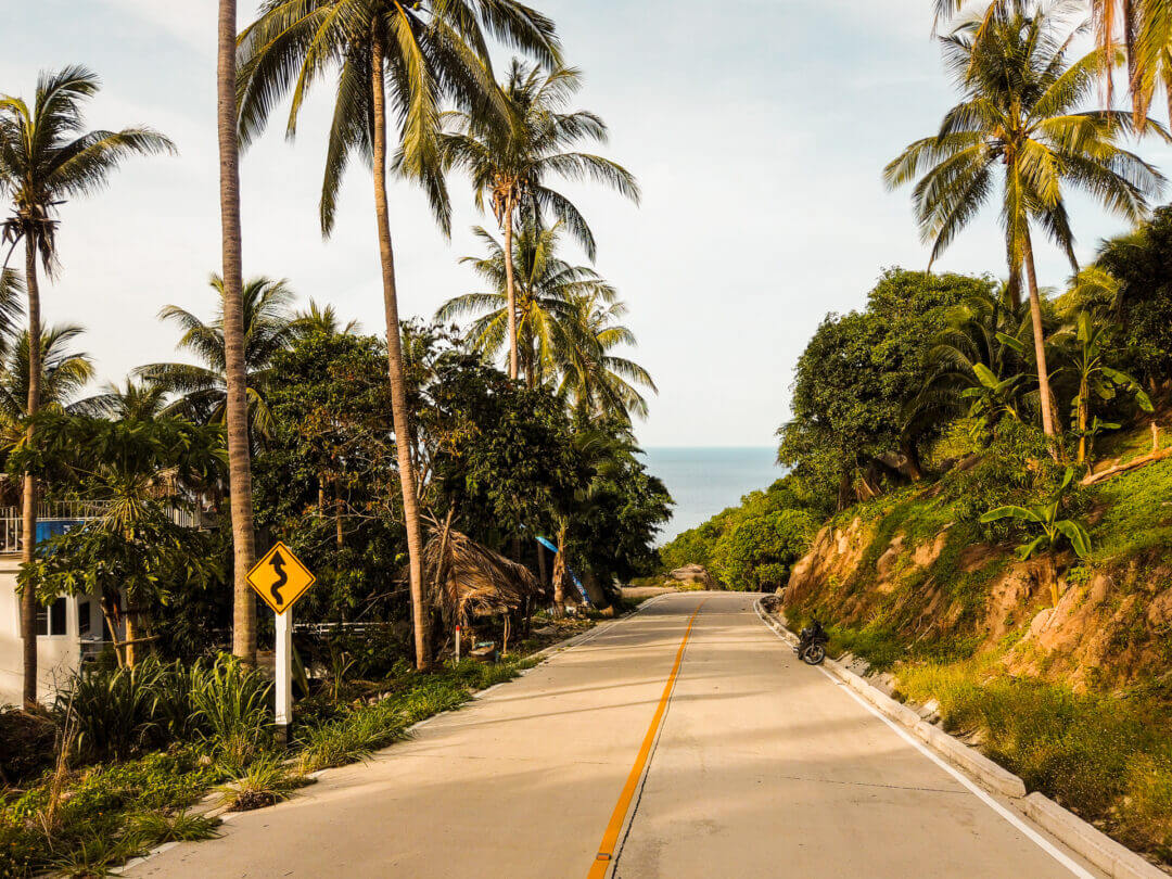 places to visit in Thailand Koh tao road