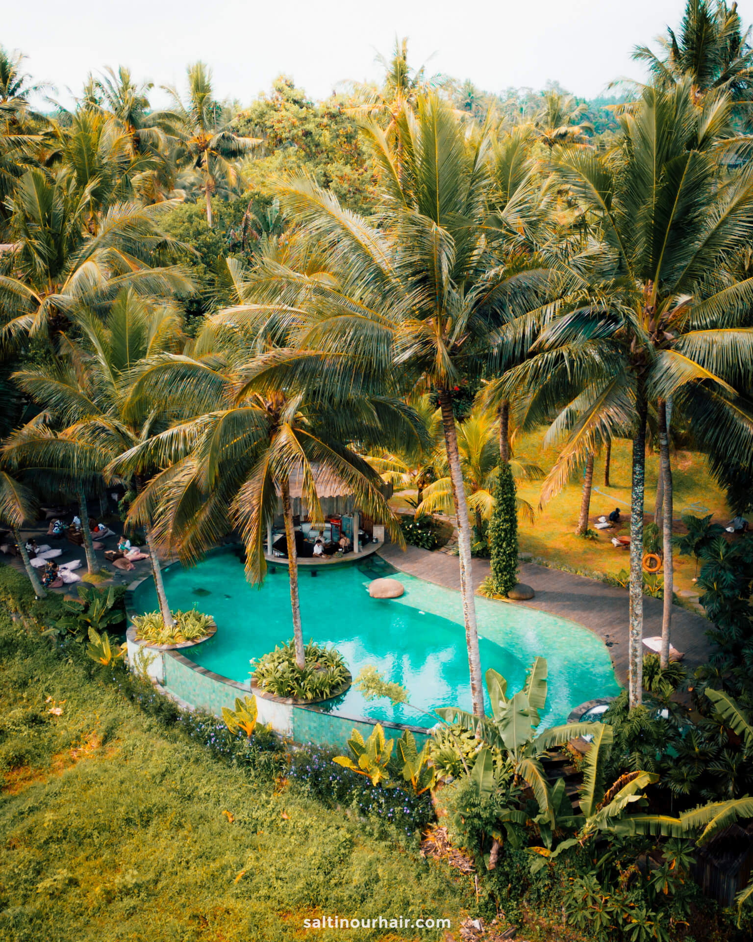 Bali honeymoon ubud pool bar