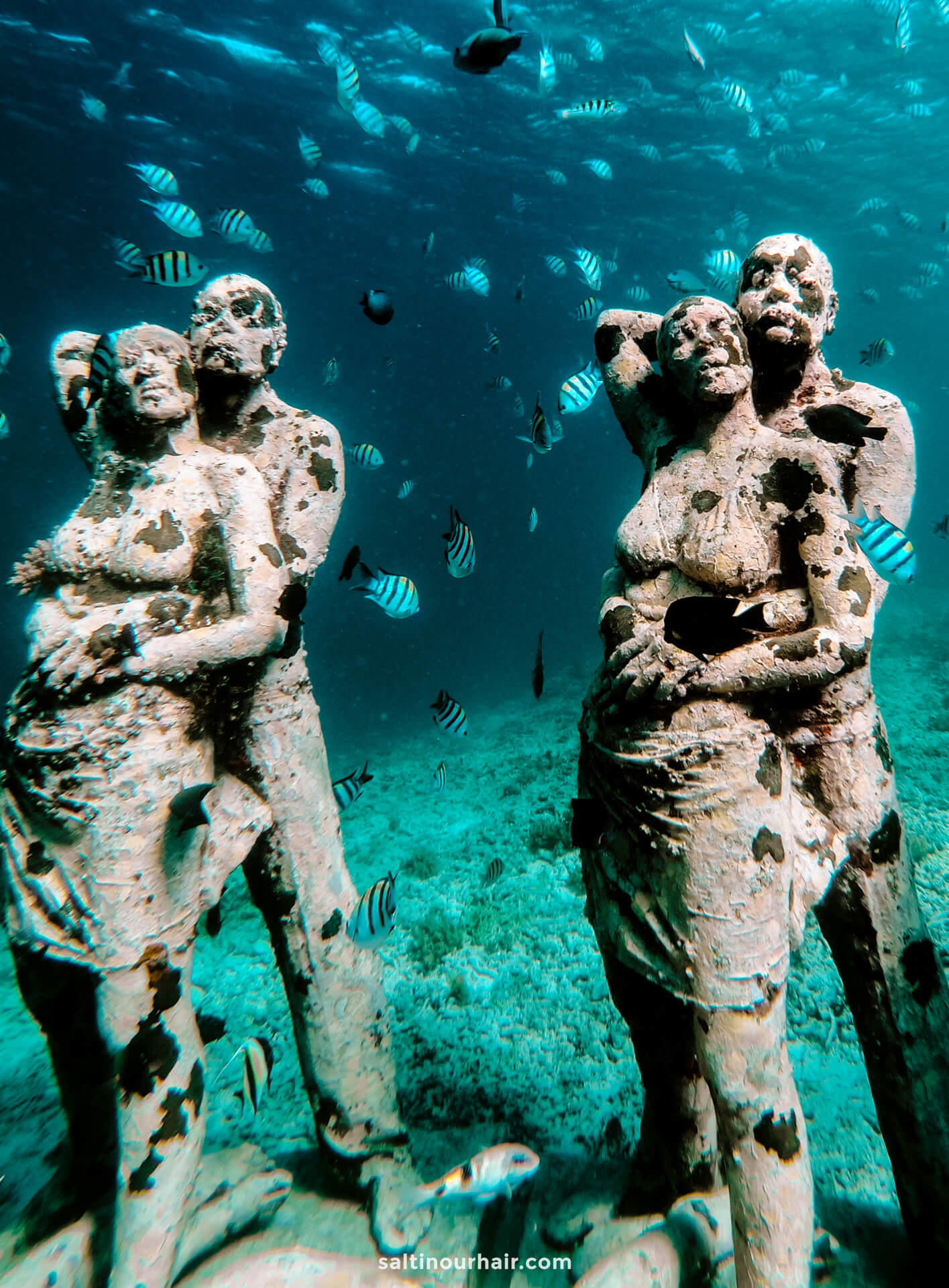 bali gili islands underwater sculptures
