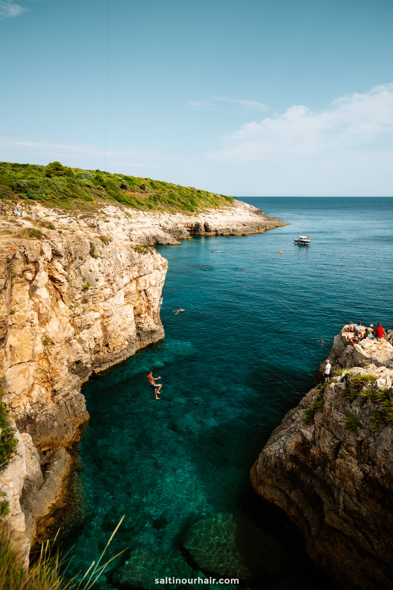 croatia kamenjak national park cliff jump