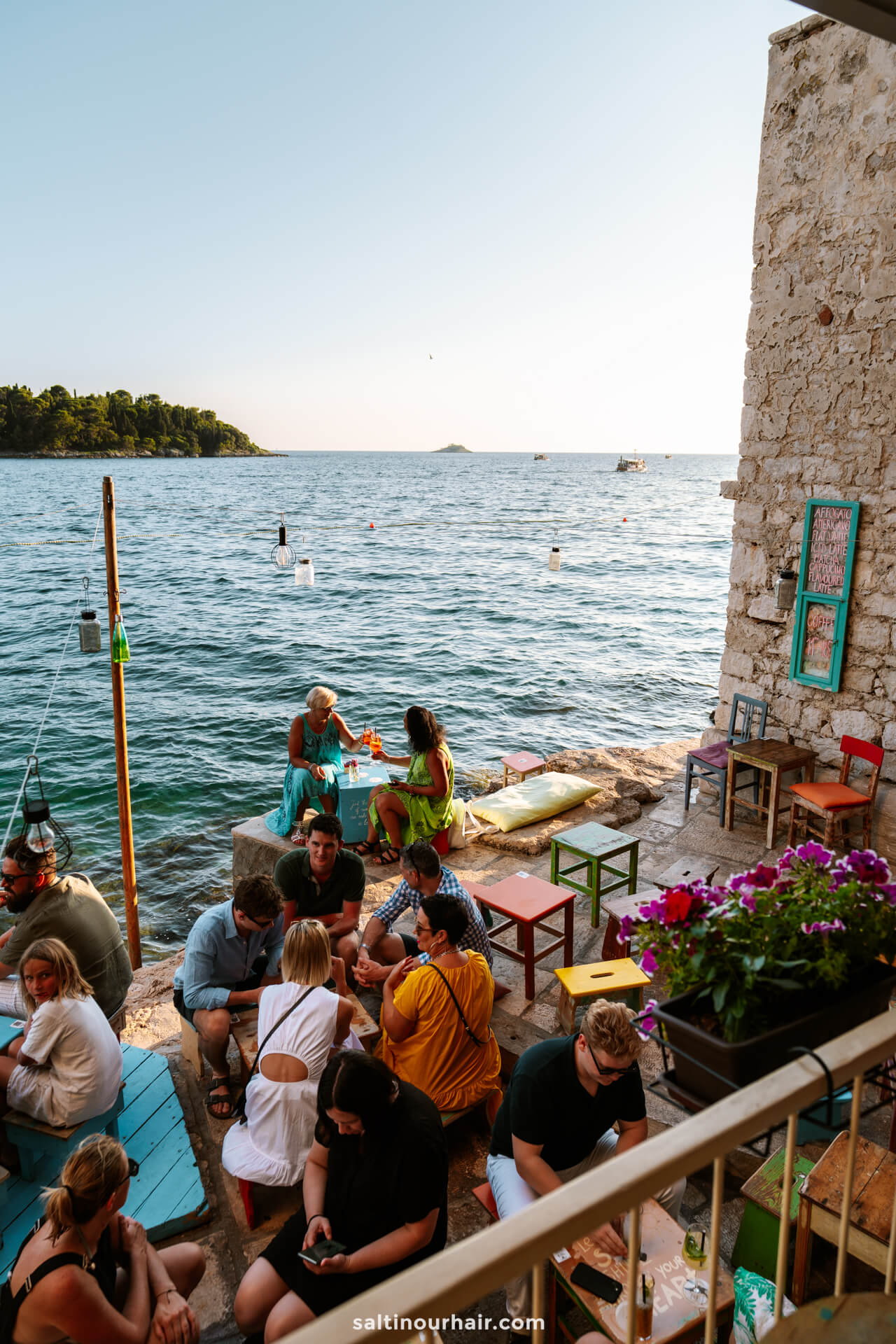 things to do in Rovinj croatia drinks at waterside