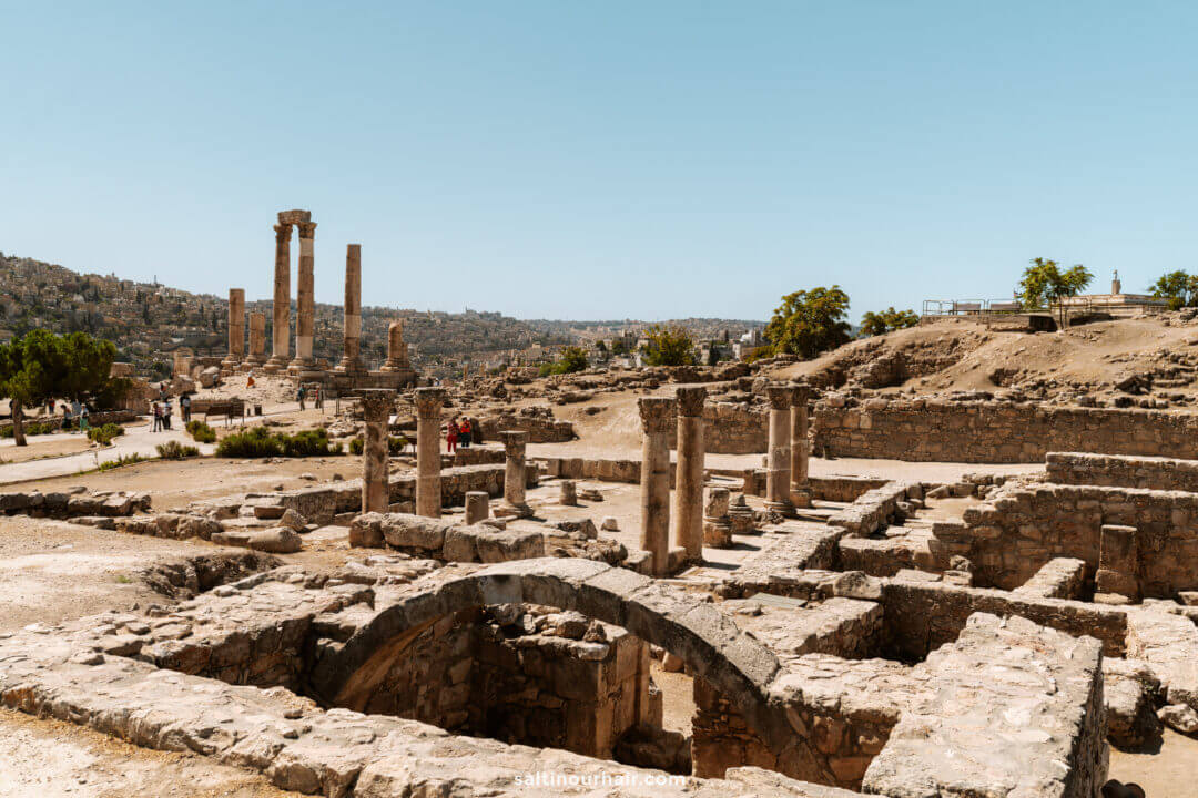 Ruins Amman Citadel Umayyad Palace Jordan