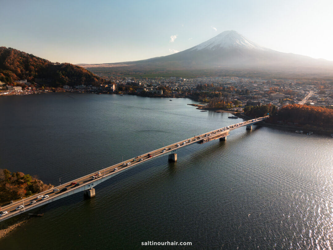 renting a car in Japan bridge mount fuji