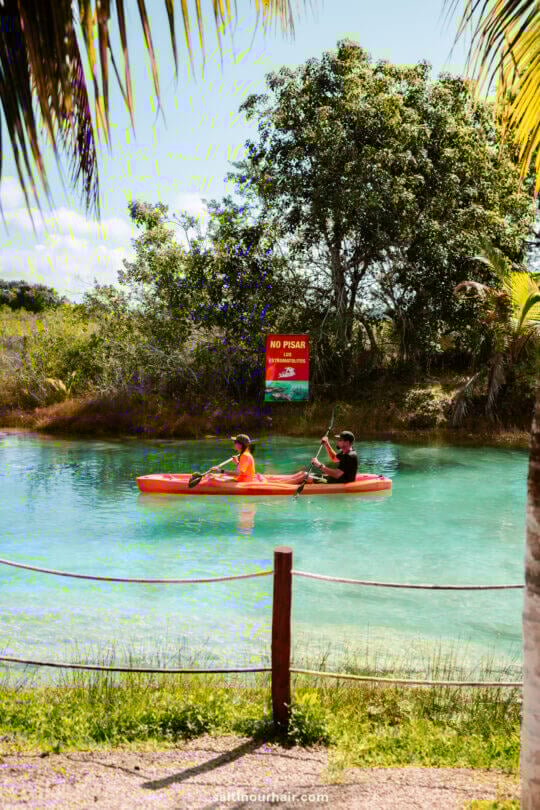 kayaking los rapidos de bacalar things to do in Yucatan Mexico