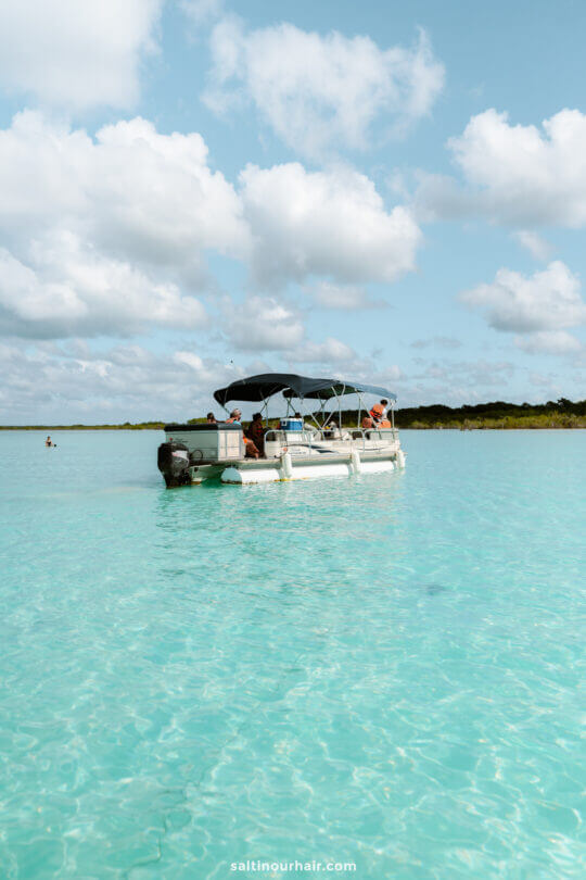 boat trip bacalar lagoon things to do in Yucatan Mexico