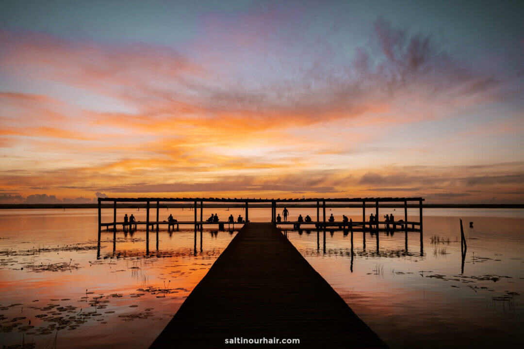 sunrise lagoon de Bacalar Mexico