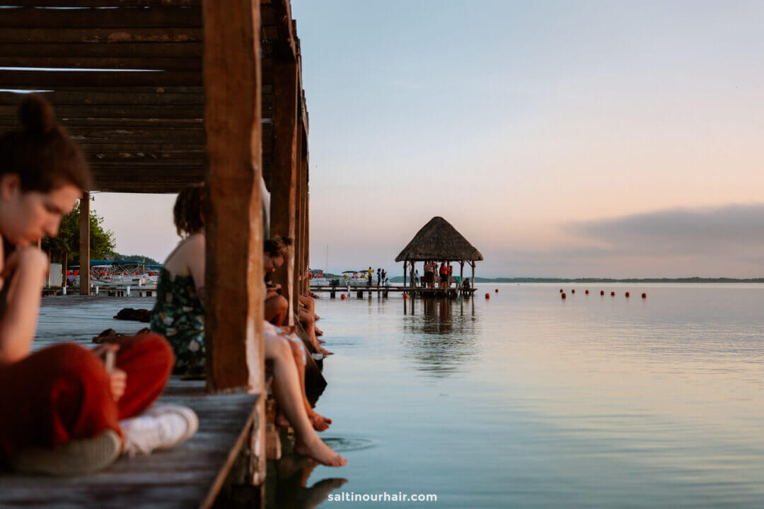 watch the sunrise Bacalar Mexico