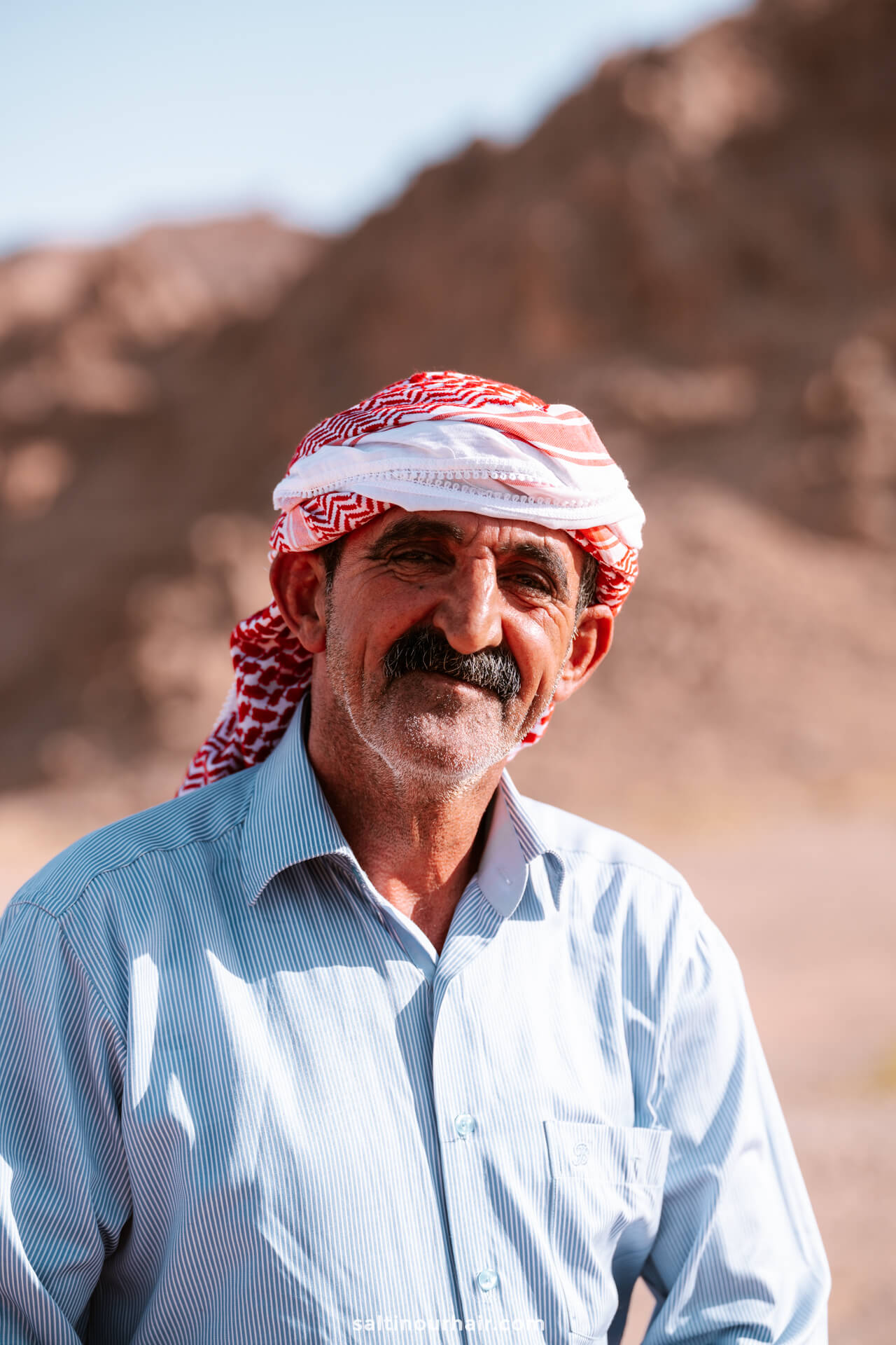 men scarf Wadi Rum Jordan