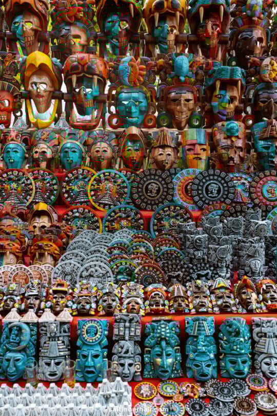 mask souvenir stand chichen itzÃ¡ Mexico