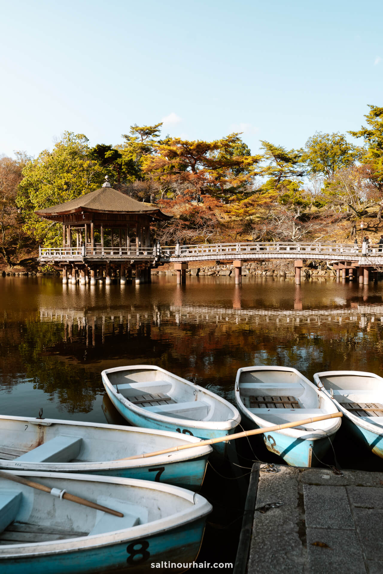 boats on the lake Ukimido things to do in Nara japan
