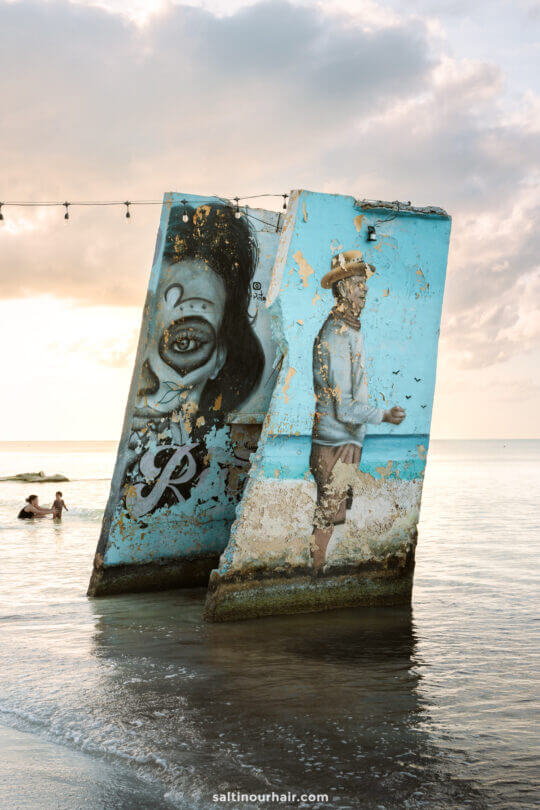 street art beach holbox mexico