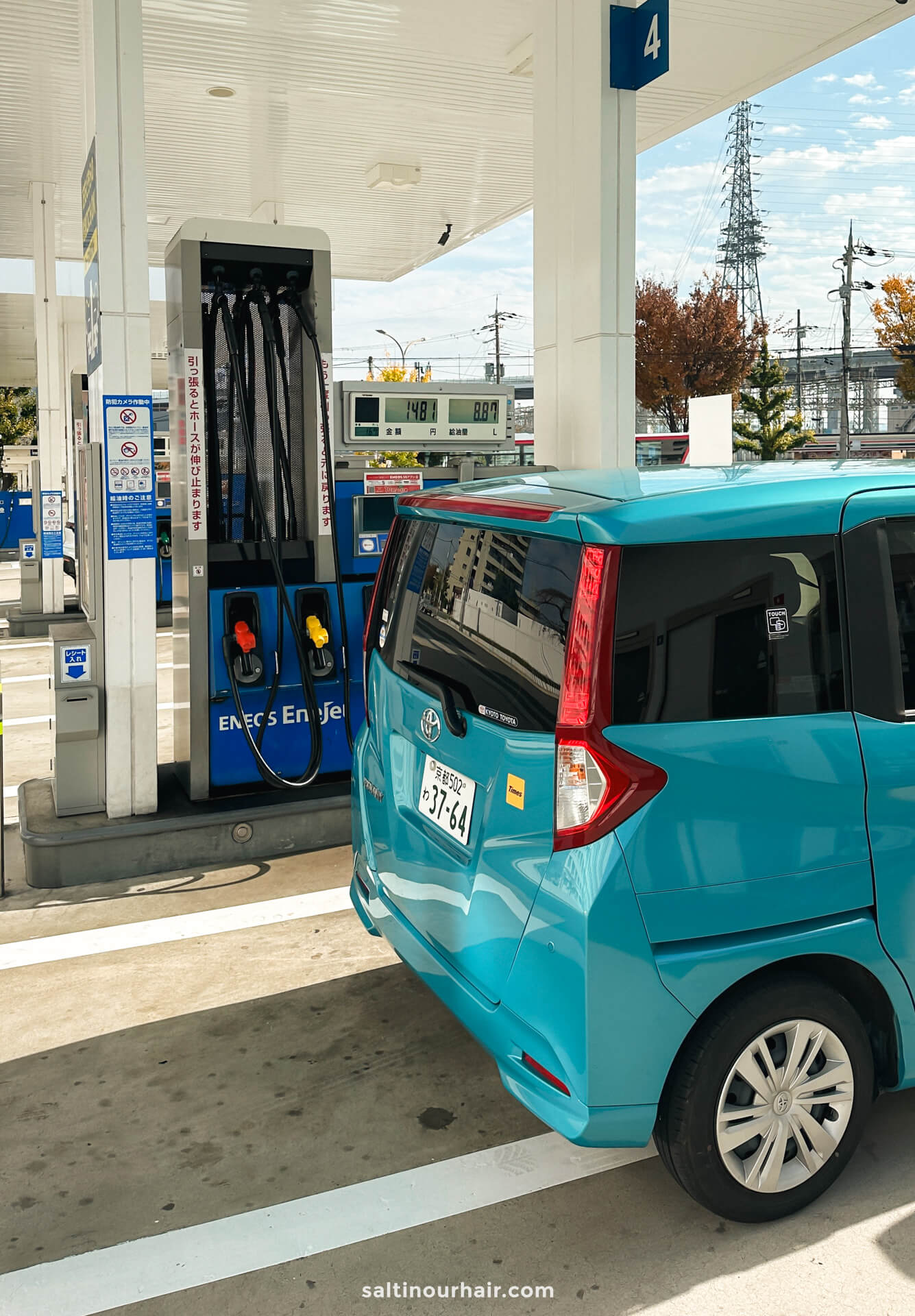 getting gas car rental japan