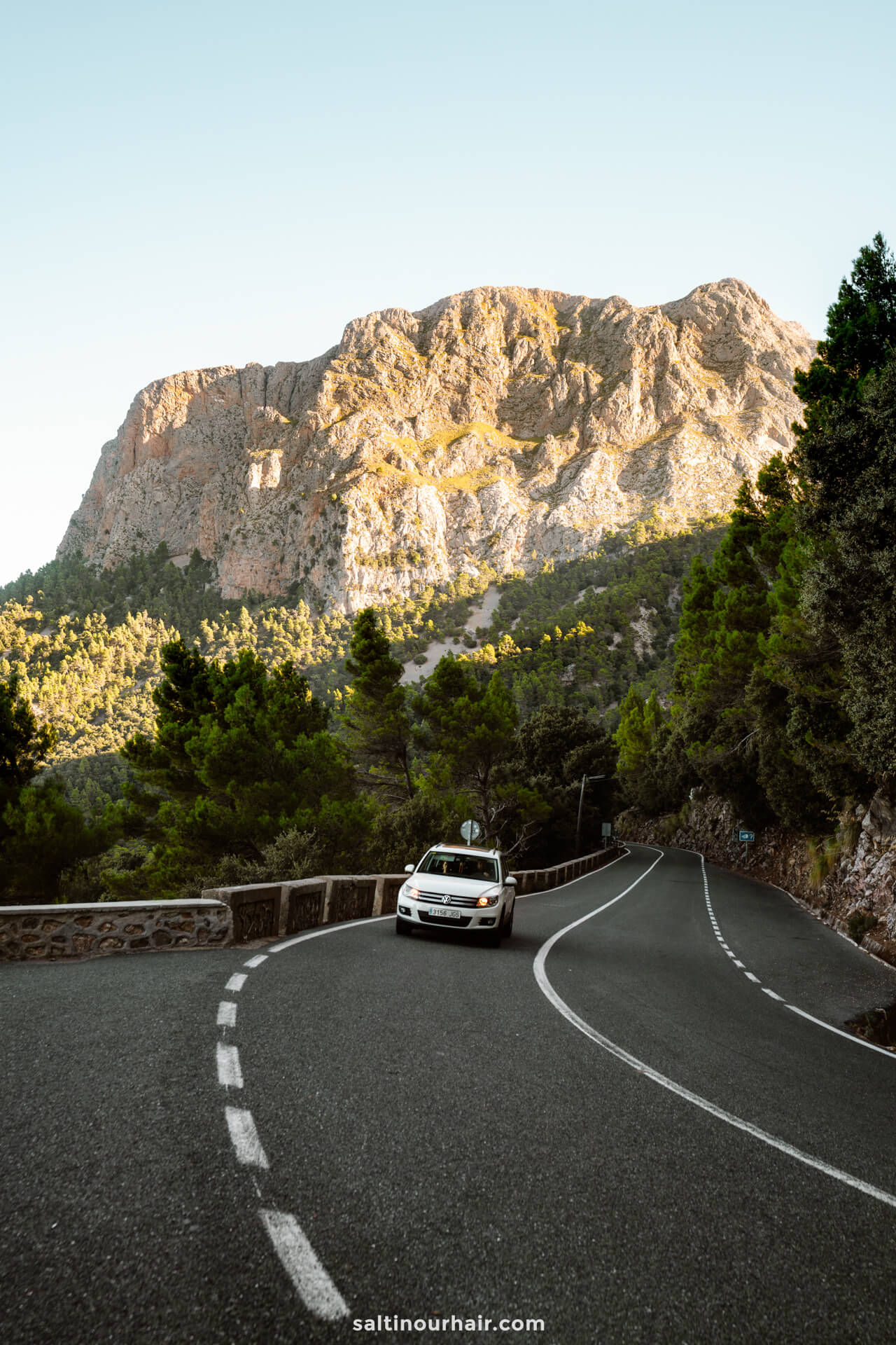 mountain road by car to sa calobra mallorca