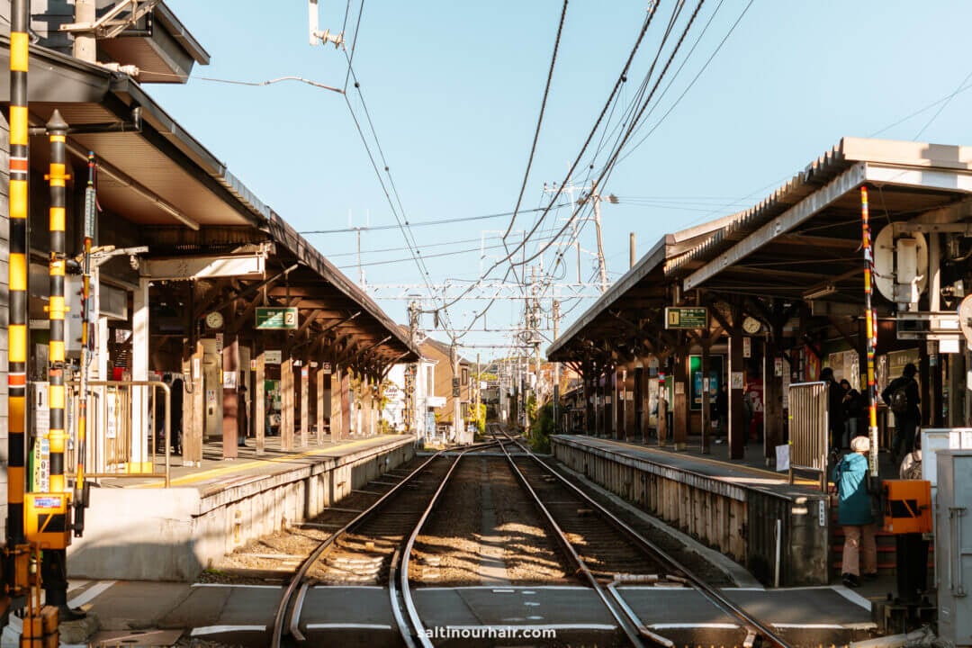 train station day trip from Tokyo Kamakura Japan