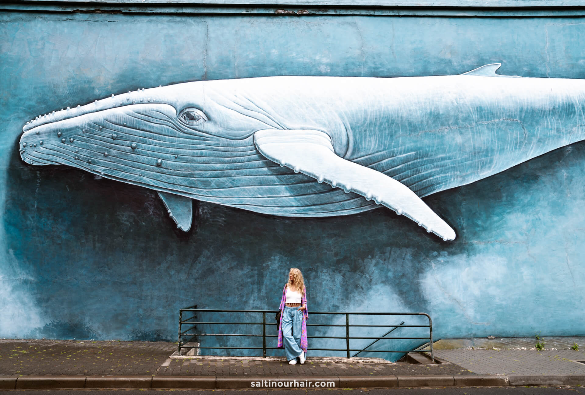 whale street art funchal