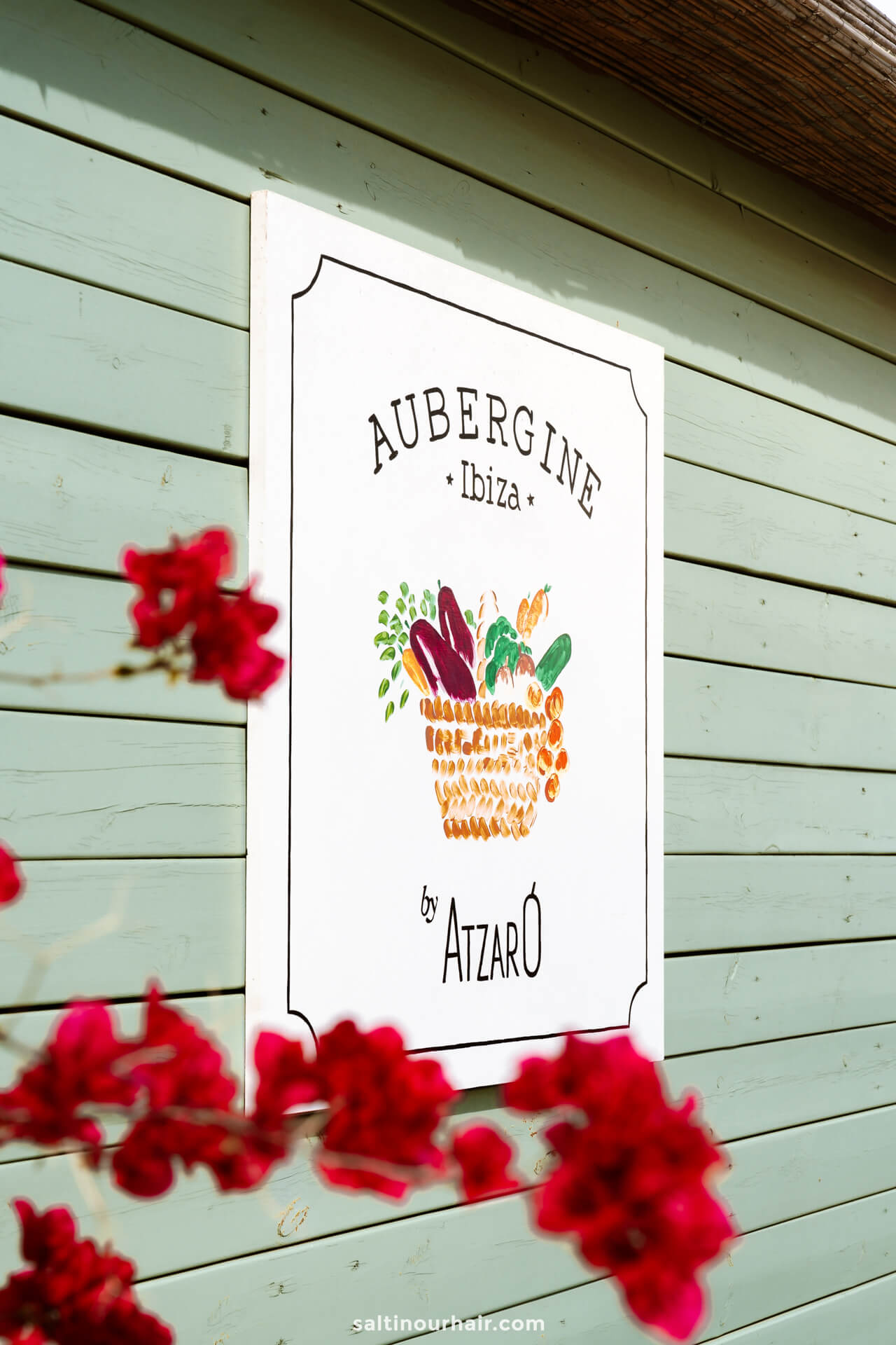 Aubergine restaurant sign things to do in Ibiza