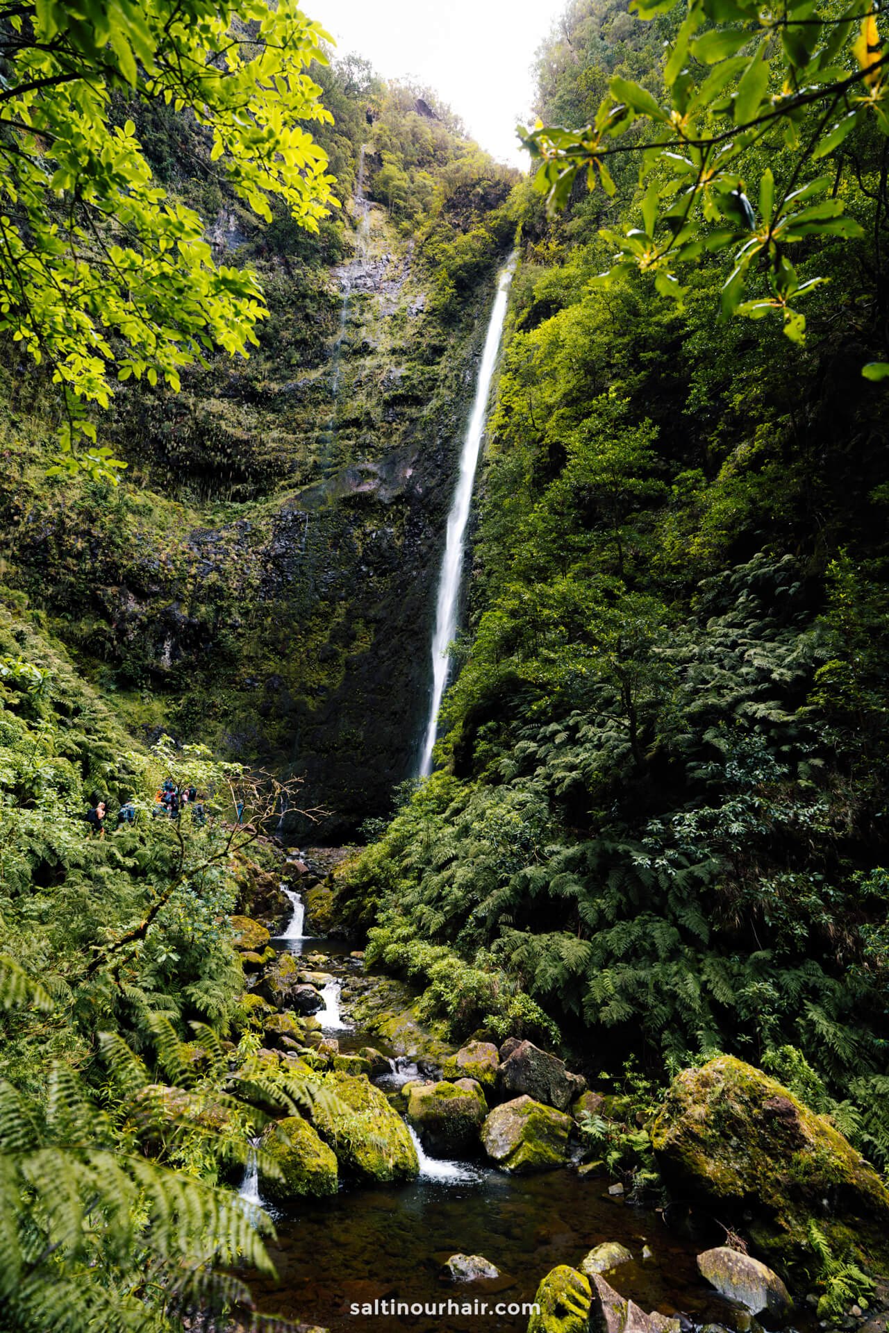 stunning waterfall Levada do Caldeirao Verde madeira 