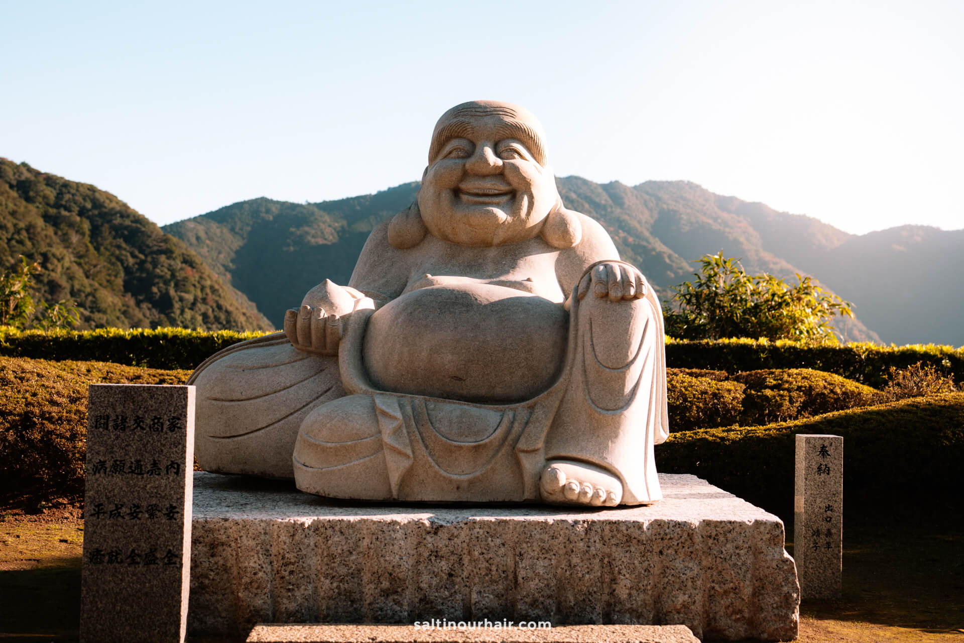 buddha at nachi falls japan