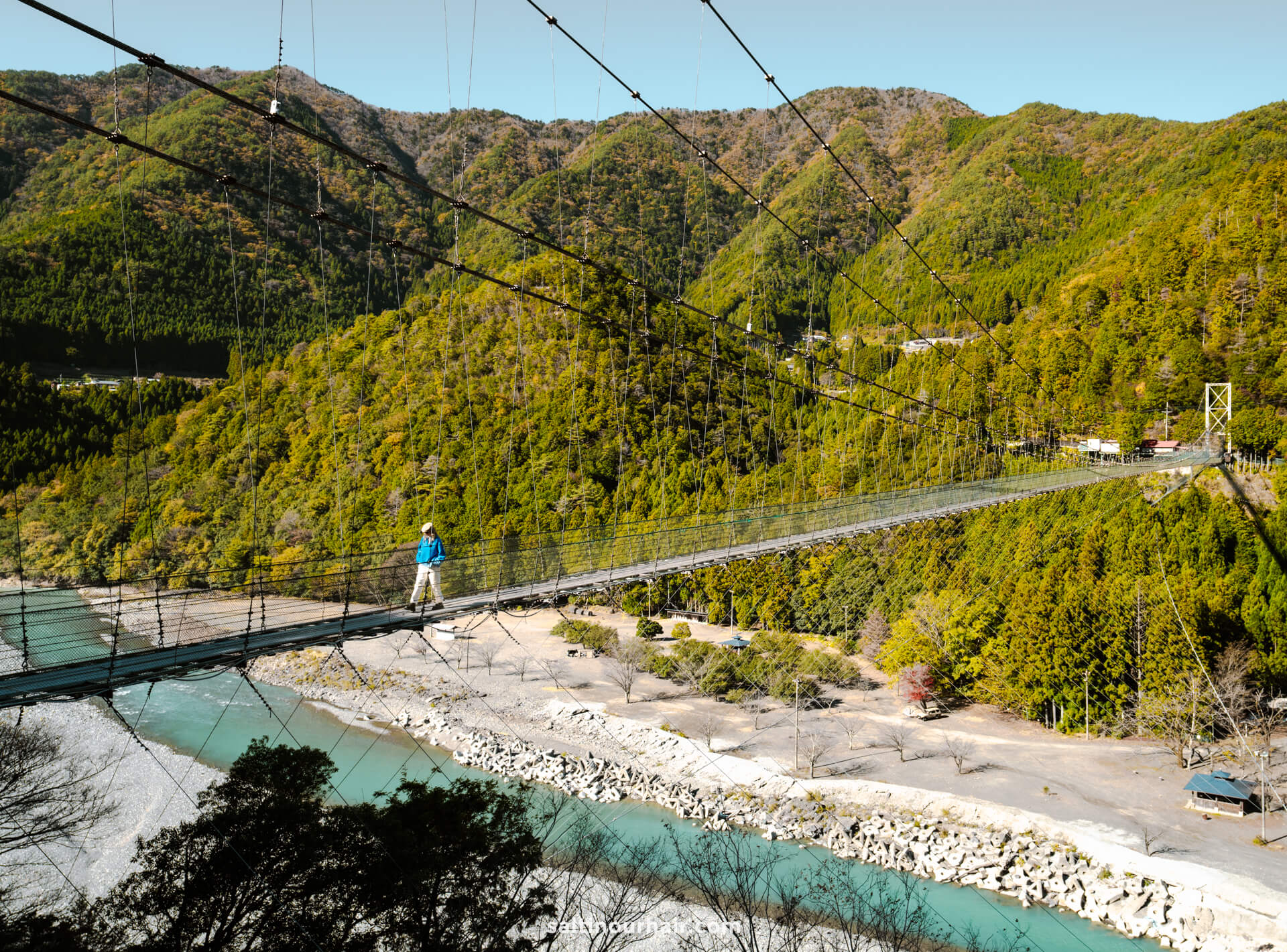 tanize suspension bridge japan on the way to nachi falls