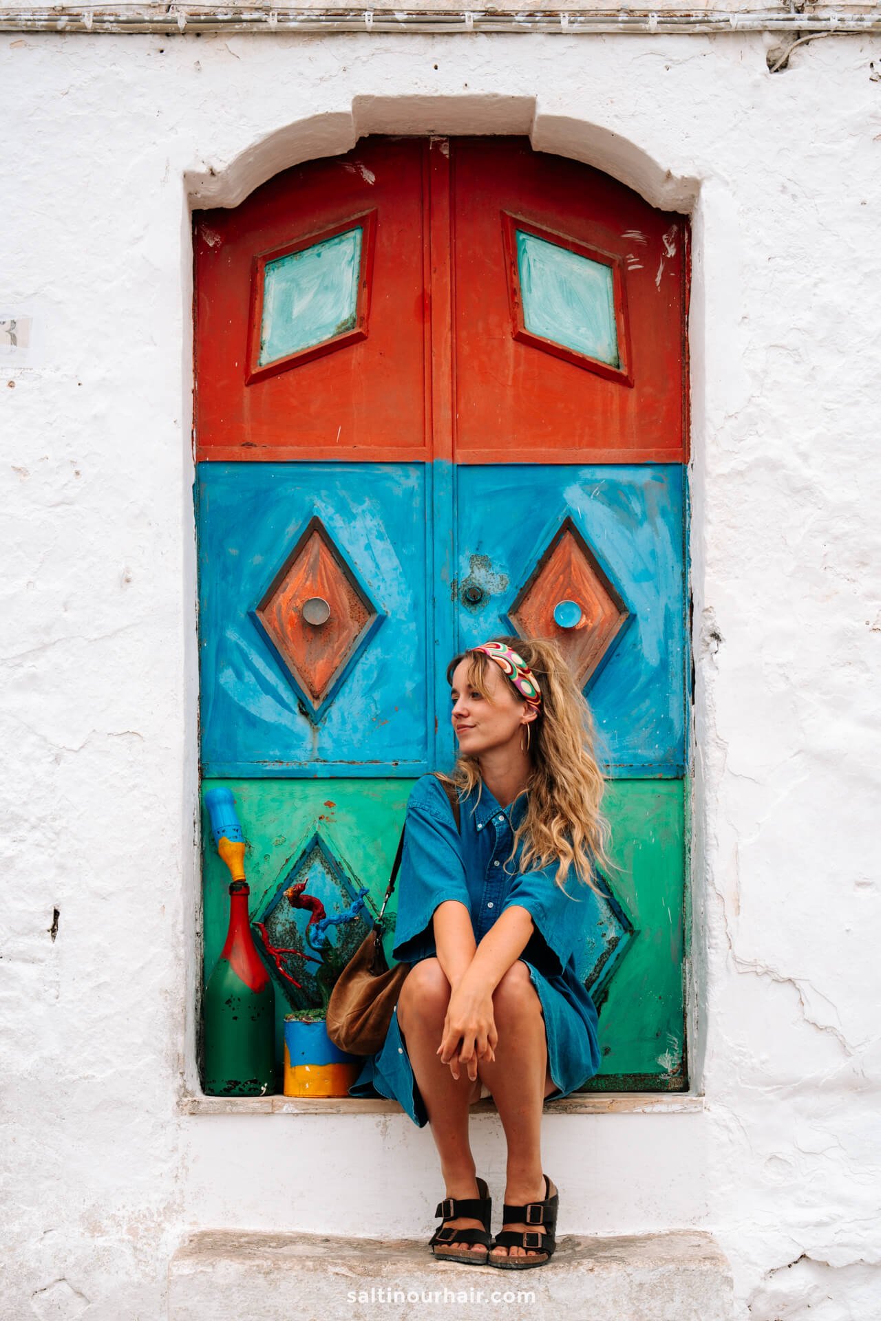 colorful door ostuni puglia italy